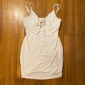 white mini dress